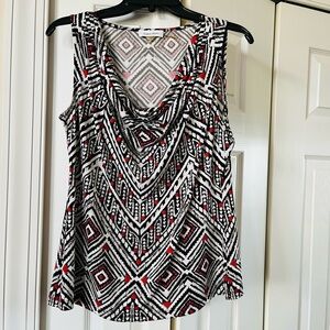 Calvin Klein Black and White Geometric Tank Top